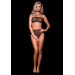 Трусики с люрексом и открытым доступом OhMyG! Las Vegas Panty высокие, черные, M-L