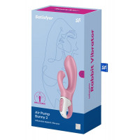 Вибратор кролик Satisfyer Air Pump Bunny 2 с технологией давления воздуха, розовый