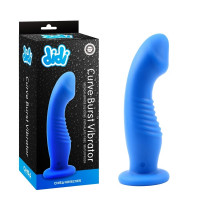 Вибратор на присоске Chisa DiDi Curne Burst Vibrator с рельефом, синий