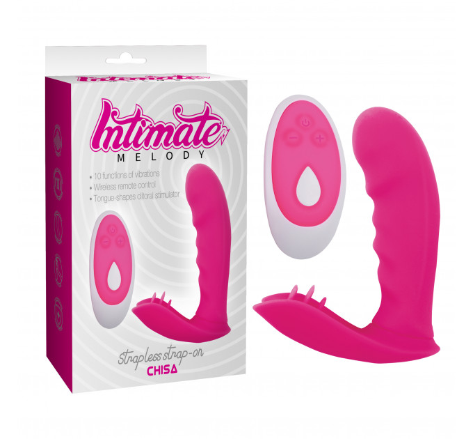 Вібратор із кліторальною стимуляцією Chisa Intimate Melody Strapless Strap-on, рожевий