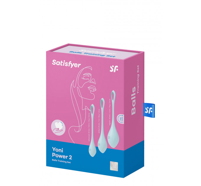 Набор вагинальных шариков Satisfyer Yoni Power 2, голубой