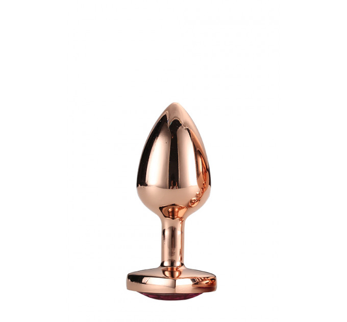 Dt21789 анальна пробка з серцем GLEAMING LOVE ROSE GOLD PLUG SMALL
