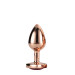 Dt21789 анальна пробка з серцем GLEAMING LOVE ROSE GOLD PLUG SMALL