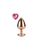 Dt21789 анальна пробка з серцем GLEAMING LOVE ROSE GOLD PLUG SMALL