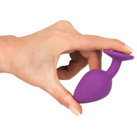Анальная силиконовая пробка с камнем You2Toys Colorful Joy Jewel, фиолетовая, Medium
