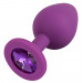 Анальная силиконовая пробка с камнем You2Toys Colorful Joy Jewel, фиолетовая, Medium