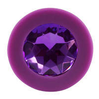 Анальная силиконовая пробка с камнем You2Toys Colorful Joy Jewel, фиолетовая, Medium