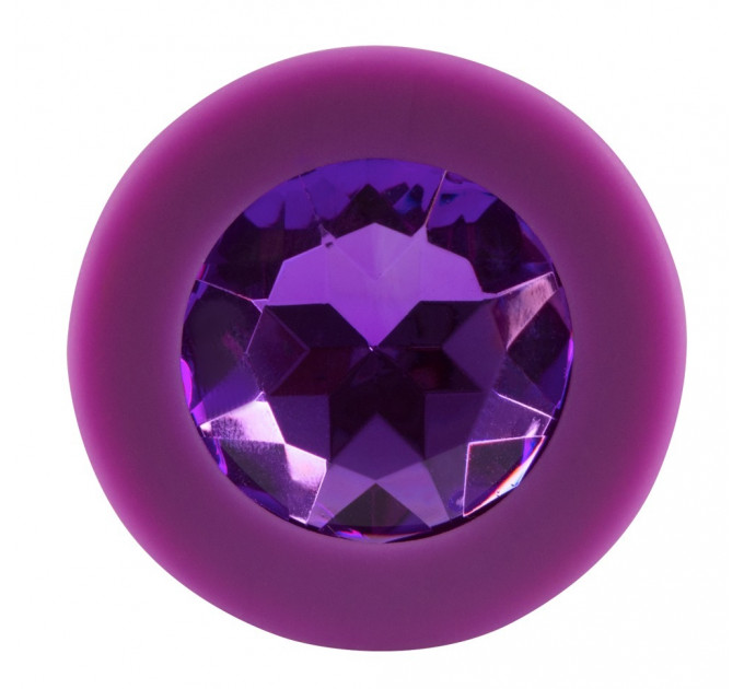 Анальная силиконовая пробка с камнем You2Toys Colorful Joy Jewel, фиолетовая, Medium