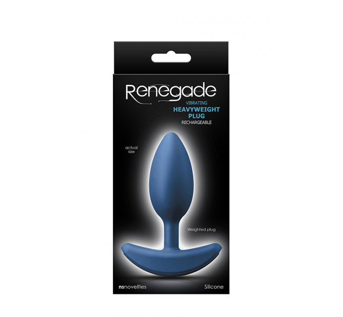 Анальная пробка с вибрацией Средняя RENEGADE HEAVYWEIGHT PLUG MEDIUM BLUE