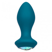 Анальная пробка с вибрацией Vibrating Crystal Probe Голубая California Exotic