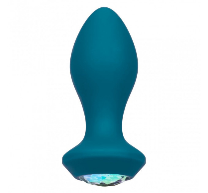 Анальная пробка с вибрацией Vibrating Crystal Probe Голубая California Exotic
