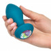 Анальная пробка с вибрацией Vibrating Crystal Probe Голубая California Exotic