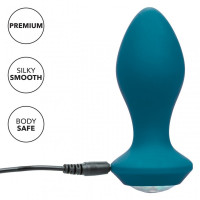 Анальная пробка с вибрацией Vibrating Crystal Probe Голубая California Exotic