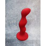 Анальная пробка волнистая Loveshop Red 12 см * 2,5 см