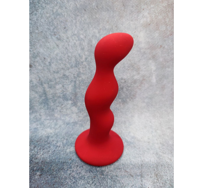 Анальная пробка волнистая Loveshop Red 12 см * 2,5 см