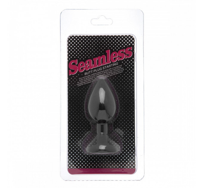 Анальная пробка Loveshop Black Silicone Herart RED, S