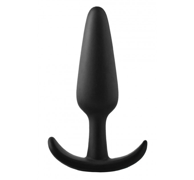 Анальний плаг чорний Dreamtoys FantASStic Smooth зі стопером у формі якоря, Large