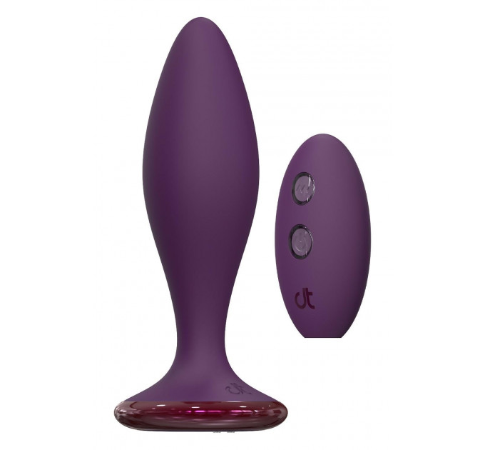 Анальний вібратор Dreamtoys Glam з пультом, фіолетовий, 12.8 см