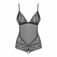Боди Obsessive Shibu teddy black L/XL