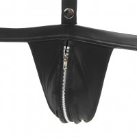 Боді-портупея чоловіча Star Night з обмежувачами та блискавкою, чорна, L