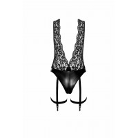 Боди с глубоким декольте Noir Handmade Libido F297 черное, размер S