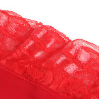 Чулки эластичные Star Night с кружевной коронкой, красные, XS-L