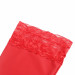 Панчохи еластичні Star Night з мереживною коронкою, червоні, XS-L