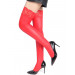 Панчохи еластичні Star Night з мереживною коронкою, червоні, XS-L
