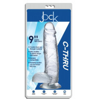 Фалоімітатор реалістичний на присосці Jock C-Thru прозорий, 27 см