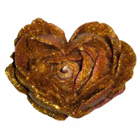 Свеча низкотемпературная в виде розы с глиттером GlowKink бордовая, М