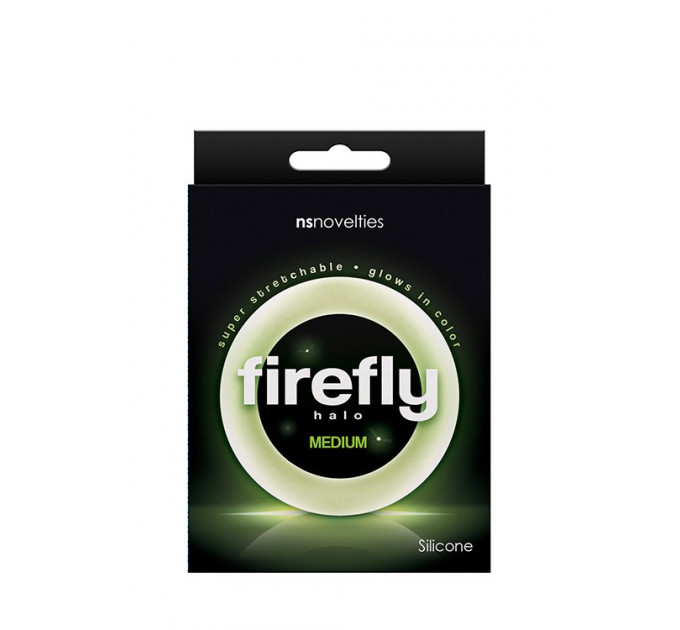 Эрекционное кольцо для пениса иллюминесцентное NS Novelties Firefly Halo прозрачное