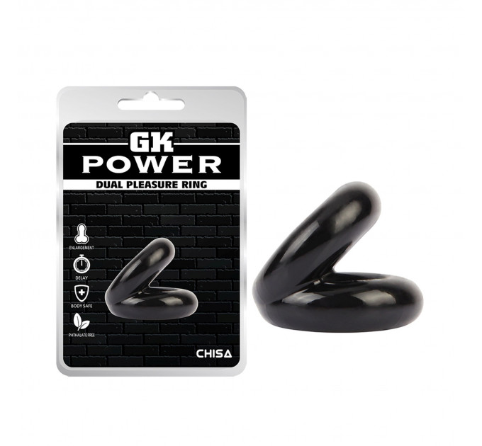 Эрекционное кольцо двойное Chisa GK Power Dual Pleasure, черный