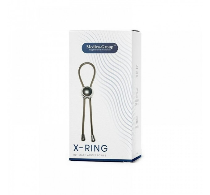 Эрекционное лассо X-Ring Medica Group, силиконовое, черное