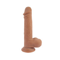 Фалоімітатор реалістичний з мошонкою на присосці Chisa T-skin ReaL Wild Penetrator, бежевий