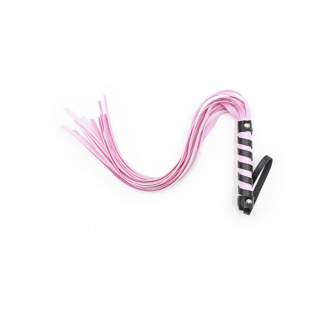 Флогер зі штучної шкіри Star Night із чорно-рожевою ручкою, One Size