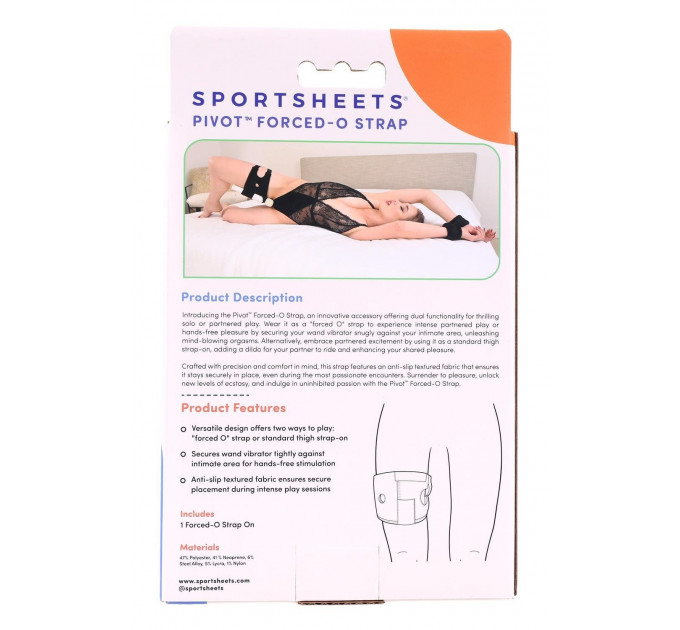 Фиксатор на ногу для игрушек Sportsheets Pivot Forced O Strap черный