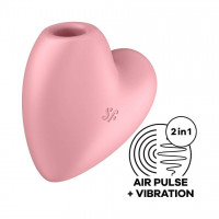 Клиторальный вакуумный вибратор Сердце Satisfyer Cutie Heart, розовый
