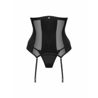 Корсет під груди та стрінги Obsessive Chic Amoria чорний, XS/S