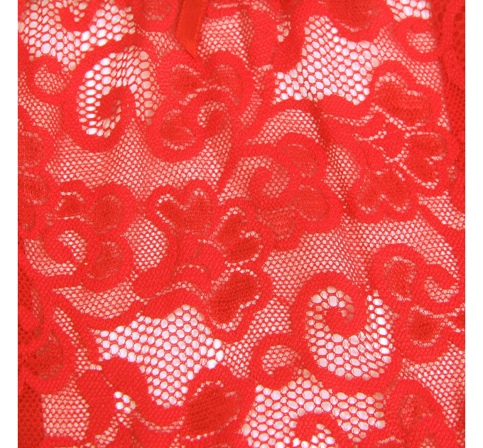 Мереживний пояс для панчіх StarNight червоний, XS-S