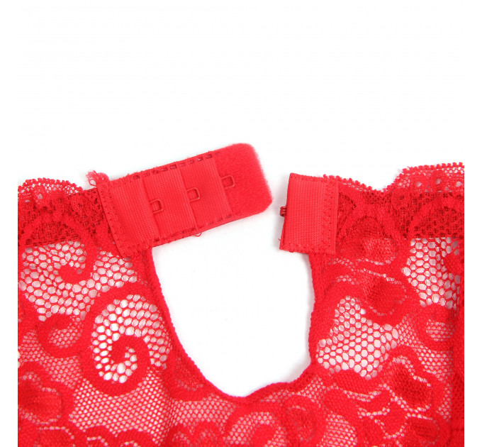 Мереживний пояс для панчіх StarNight червоний, XS-S