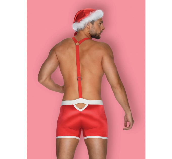 Новогодний костюм мистера Санта Клауса Obsessive Mr. Claus красно-белый, S\M
