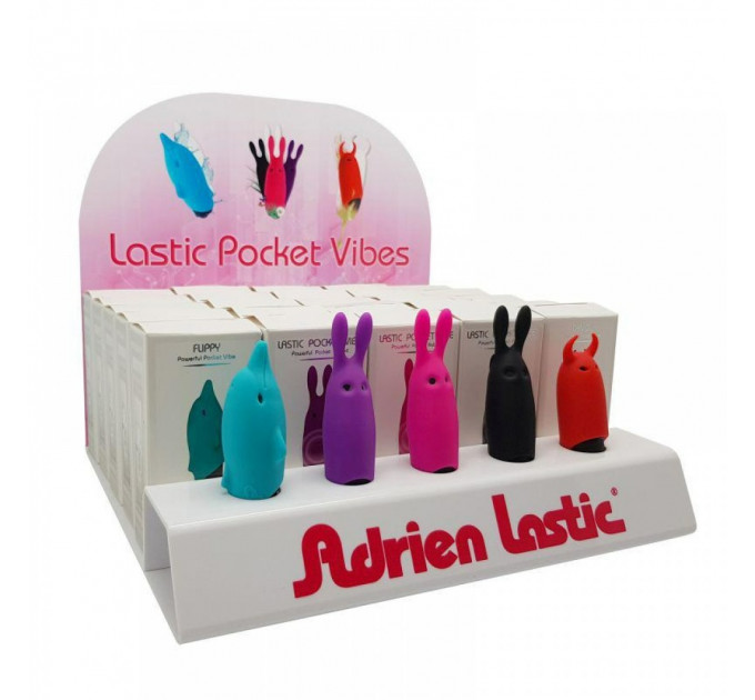 Мини-вибратор в виде дельфинчика, голубой, Adrien Lastic Pocket Vibe Flippy Blue, 7,5 х 2,5 см