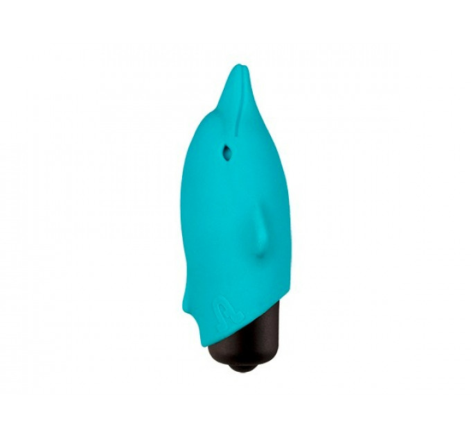 Мини-вибратор в виде дельфинчика, голубой, Adrien Lastic Pocket Vibe Flippy Blue, 7,5 х 2,5 см