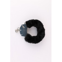 Наручники металеві Chisa Hi-Basic Fur-lined Handcuffs з чорним хутром