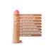 Насадка на пенис реалистичная Blush Performance Plus с кольцом для мошонки, бежевая
