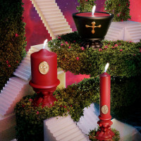 Низкотемпературная восковая свеча UPKO DREAMING of GARDEN, черная