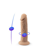 Реалістичний фалоімітатор Silexd Real Skin Model 2 (6") на присосці, бежевий