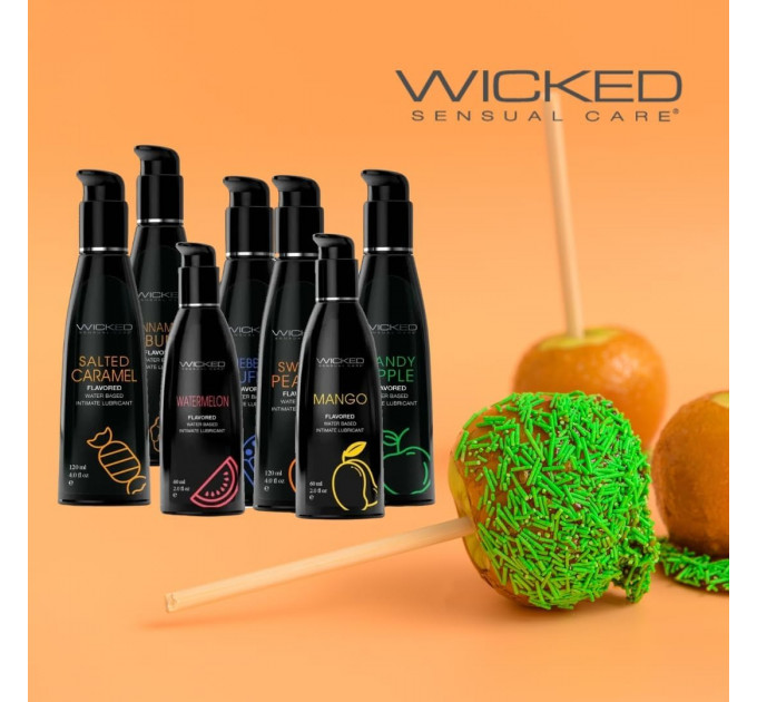 Їстівний лубрикант зі смаком яблука WICKED AQUA 120 мл