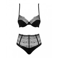 Сексуальный комплект Obsessive Sharlotte 2-pcs set black S/M