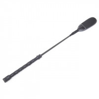 Стек DS Fetish екошкіра Whip PU Leather riding crop, чорний, 46 см